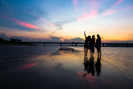 Backlight portraitの写真素材