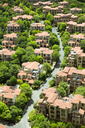 residential aerial viewの写真素材