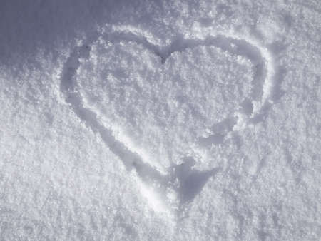 Valentine in the snowの写真素材