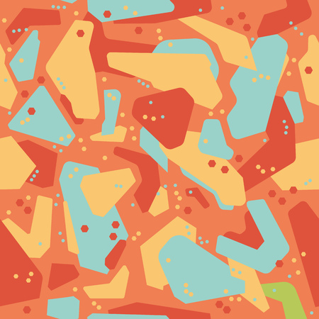 Seamless futuristic fashion red black and white sharp edges camo pattern vectorのイラスト素材