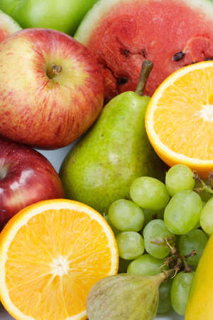 Closeup of various fruits for backgroundsの写真素材