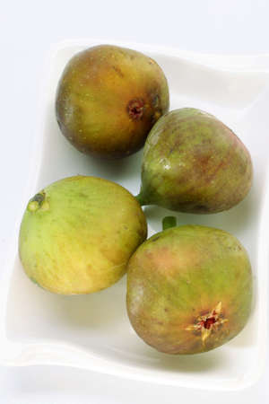 fresh figs on whiteの写真素材