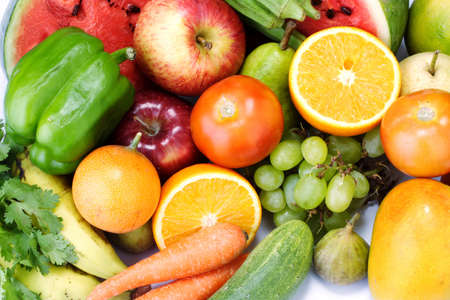 Closeup of the Fruits and vegetables の写真素材
