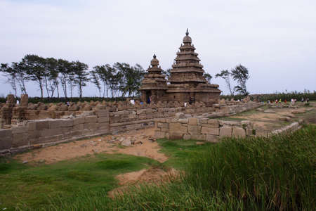 Seashore Temple,UNESCO heritage site,Mamallapuram,India のeditorial素材