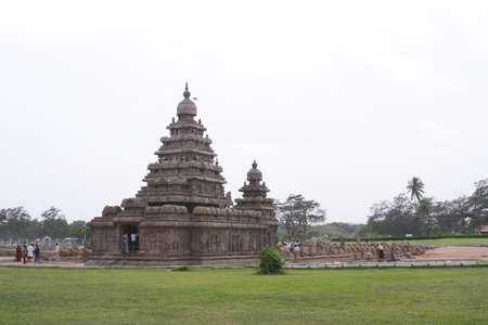 Ancient Shore temple of Mahabalipuram, Tamil Nadu, India のeditorial素材