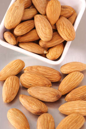 Fresh almondsの写真素材