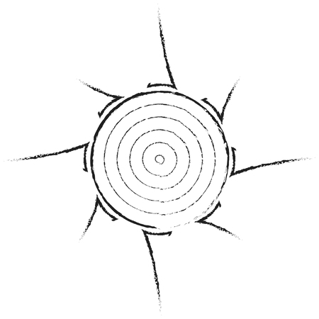 Black line sun symbolのイラスト素材