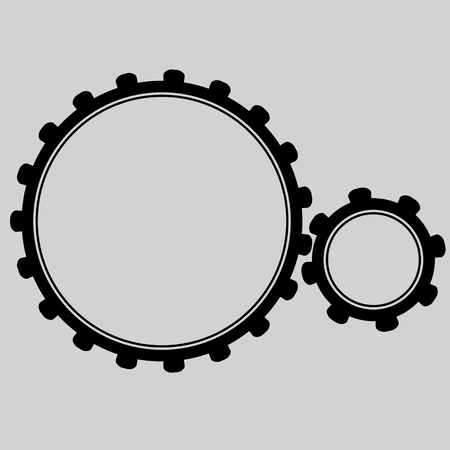 Illustration of a black and white icon for computer programs.のイラスト素材