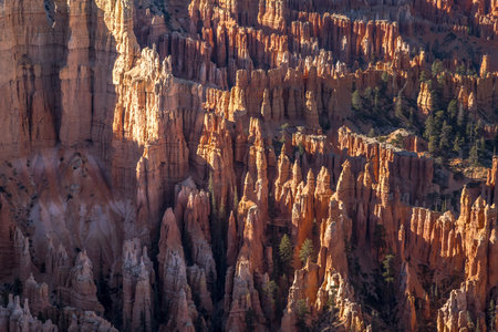 Witness the stunning formations of hoodoos at Bryce Canyon, Utah. This breathtaking landscape showcases nature's sculpted beauty and vibrant colors.の写真素材