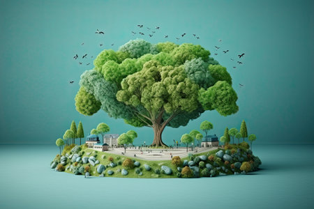 World Environment Day. Ecology and nature.の素材