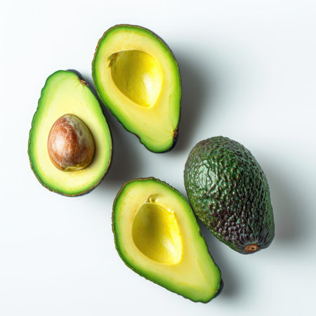 Avocado isolated on the white background.の素材