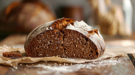 Rye bread. Finnish traditional bread.の素材