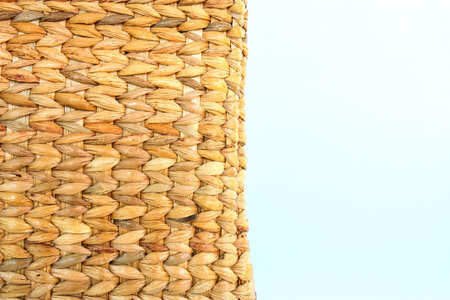 the picture of basketwork from water hyacinth with Isolated 