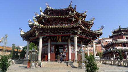 Exterior of a Chinese templeのeditorial素材
