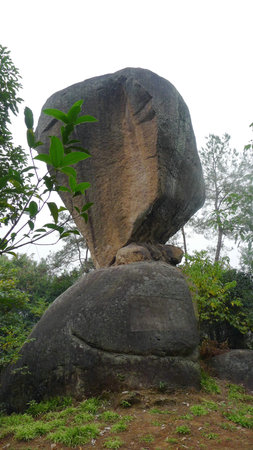 Rock formation on the hillの写真素材