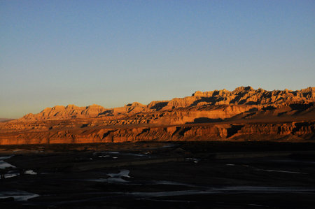 View of a valley landscapeの写真素材