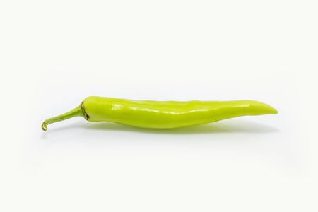 green pepper isolated on a white backgroundの写真素材