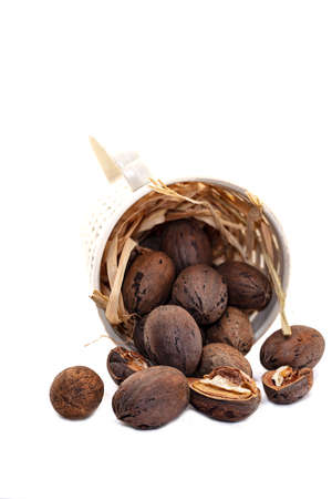 Walnuts isolated on white background.の写真素材