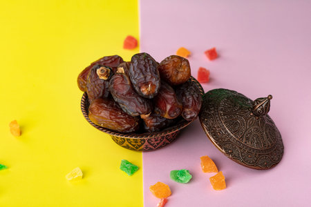 Ramadan concept with dried dates.
