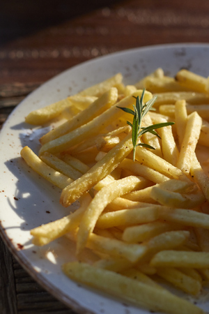 cheese toast with french fries.の写真素材
