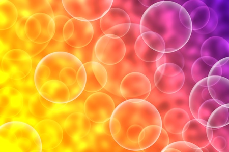 Abstract background with multi-colored circles on the base  Interpretation of the boiling of a chemical reaction の写真素材