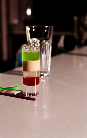 Colorful cocktail closeupの写真素材