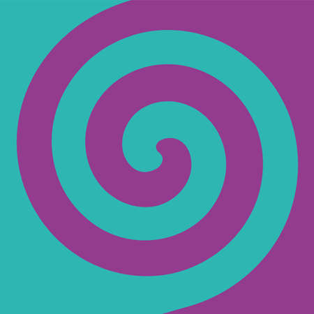 Soft abstract spiral background in 2 colors : Teal and Purple.のイラスト素材