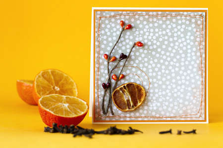 Orange card - diyの写真素材