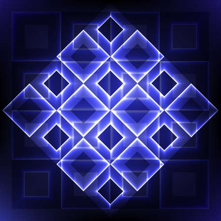 Abstract background of blue squares.のイラスト素材