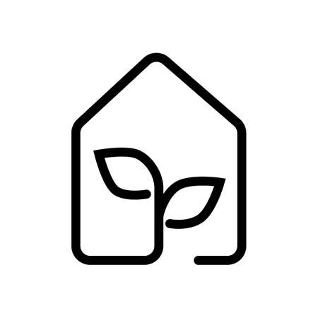 eco house icon conceptのイラスト素材