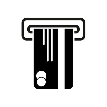 ATM machine and credit card iconのイラスト素材