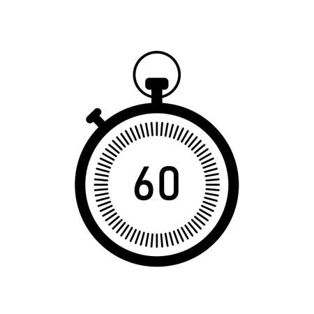 Stopwatch in simple icon on white background.のイラスト素材