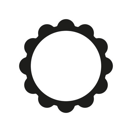 Sun in simple icon illustration on white background.のイラスト素材