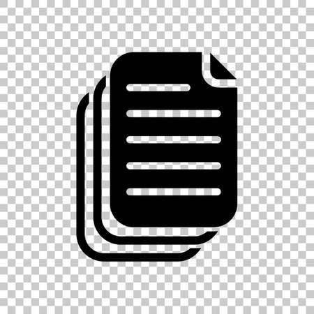document  simple silhouette  On transparent background.のイラスト素材