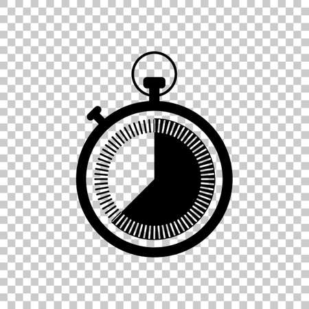 stopwatch  simple icon  On transparent background.のイラスト素材