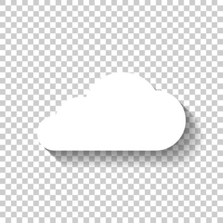 White icon with shadow on transparent backgroundのイラスト素材
