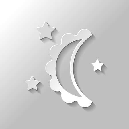 Moon and stars simple iconのイラスト素材