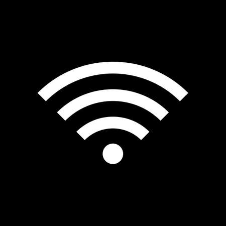 A wi-fi icon on black background.のイラスト素材