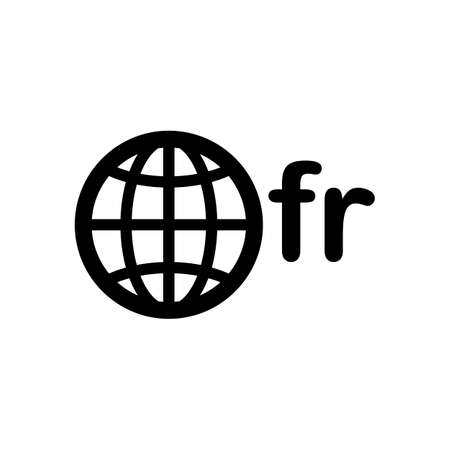 domain of France, globe and frのイラスト素材