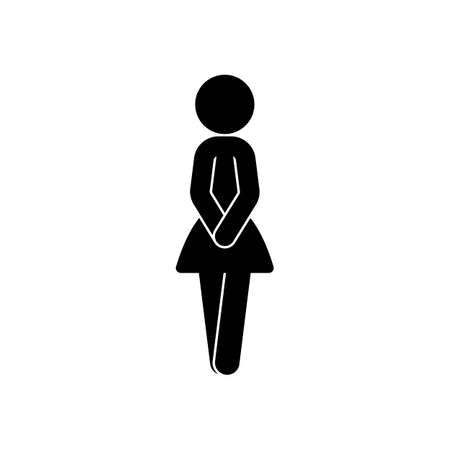 Female silhouette, woman iconのイラスト素材