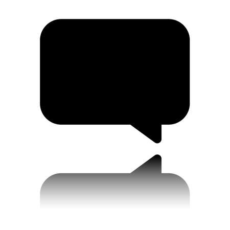 Simple text cloud. Black icon with mirror reflection on white backgroundのイラスト素材