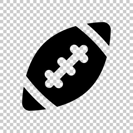 American Football logo. Simple rugby ball icon. On transparent background.のイラスト素材