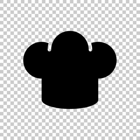 Simple chef hat icon. Kitchen logo. On transparent background.のイラスト素材