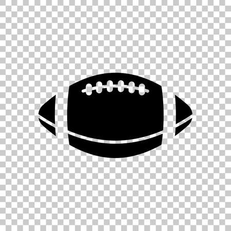 American Football logo. Simple rugby ball icon. On transparent background.のイラスト素材