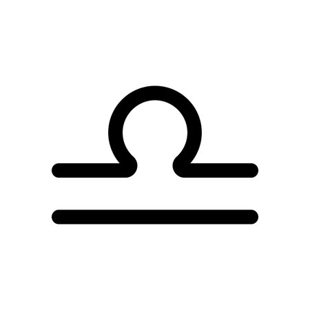 Astrological sign. Libra simple icon. Black on white background