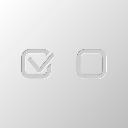 Checklist sign icon. Paper design. Cutted symbol. Pitted styleのイラスト素材