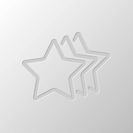 stars rate icon. Paper design. Cutted symbol. Pitted styleのイラスト素材