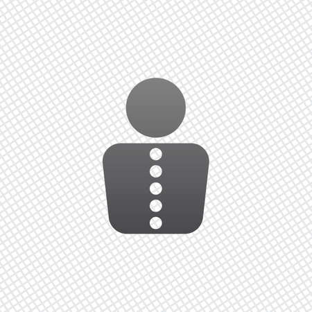 business man icon. On grid backgroundのイラスト素材
