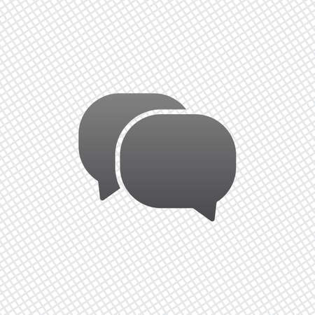 chat icon. On grid backgroundのイラスト素材