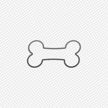 Dog bone icon. On grid backgroundのイラスト素材